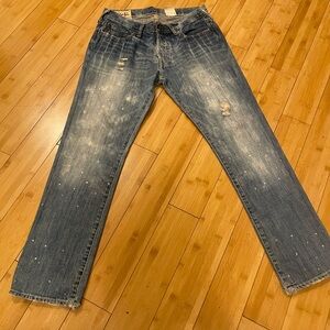 Abercrombie & Fitch blue denim. Size 30x30. Great condition. Previously loved!